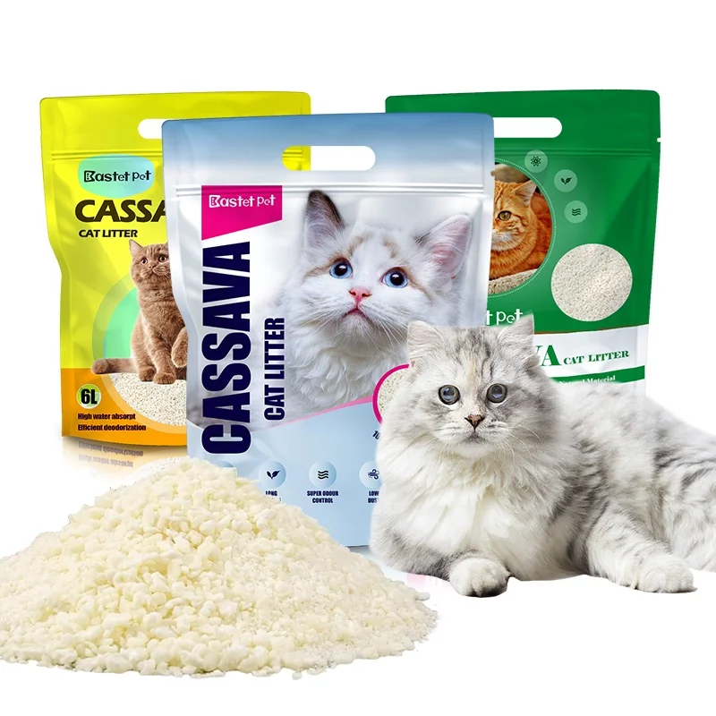 Cassava cat litter 1